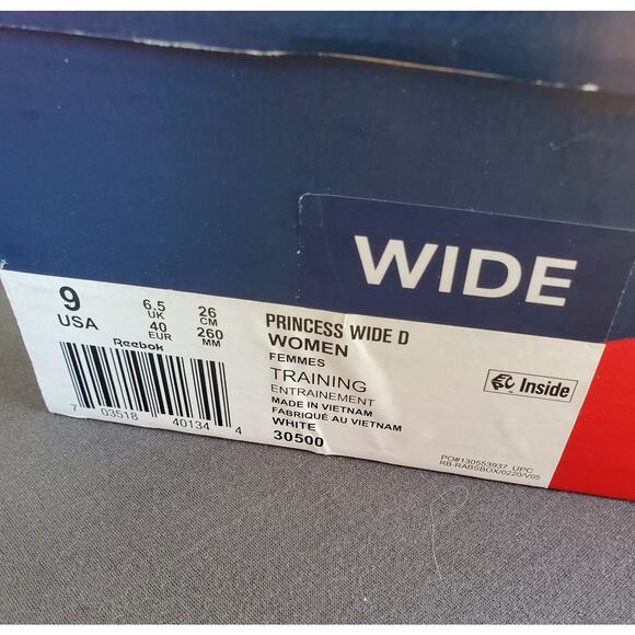 Classic Women Reebok size 9 WIDE. New in Box. White. Princess. Never Worn - Picture 5 of 5